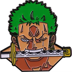 Green sword enamel one piece Luffy manga pins anime manga pop Zoro otaku mens gi